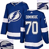 Lightning #70 Domingue Blue With Special Glittery Logo Adidas Jersey,baseball caps,new era cap wholesale,wholesale hats